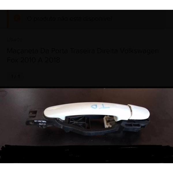 Maçaneta Da Porta Traseira Direita Volkswagen Fox 2010/2018