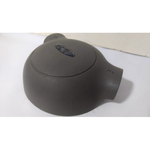 Capa Da Buzina Volante Ford Ka 1997 A 2003 Cinza Claro