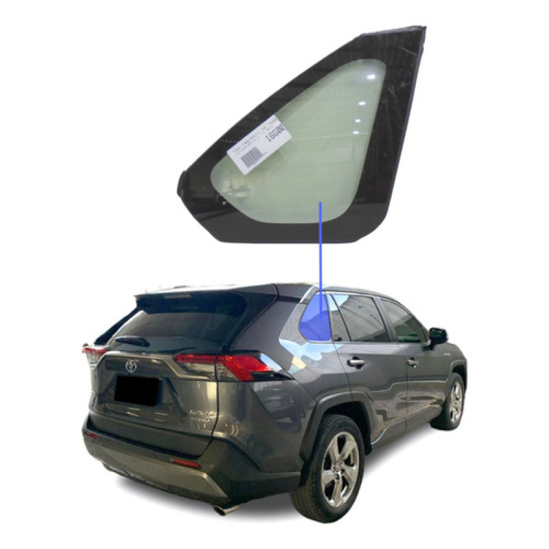 Vidro Lateral Fixo Traseira Direita Toyota Rav4 2019 A 2023 Vidro Lateral Fixo Traseira Direita Toyota Rav4 2019 A 2023