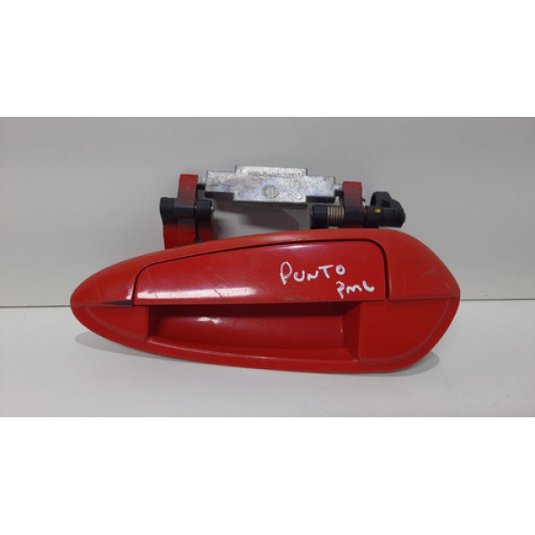 Maçaneta Externa Traseira Esquerda  Punto Linea Cor Vermelha