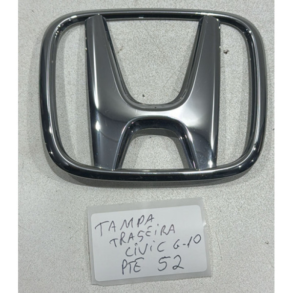 Emblema Tampa Traseira Honda Civic G10 2017 Á 2021 Usado