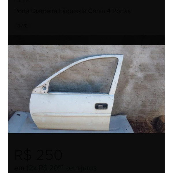 Porta Dianteira Esquerda Corsa 4 Portas