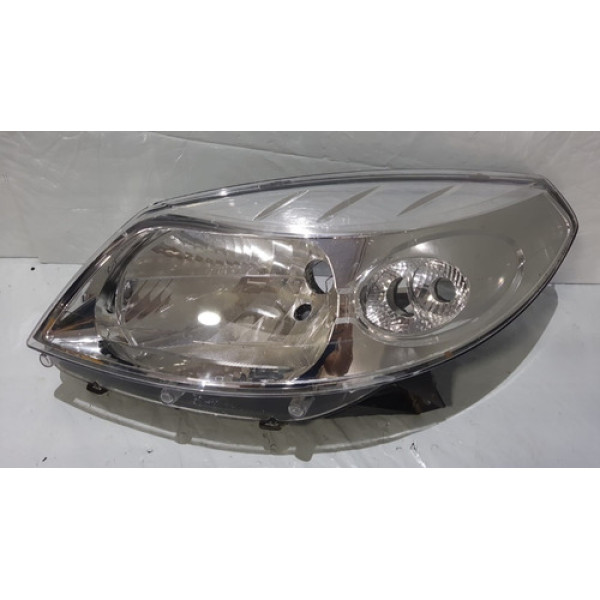 Farol Sandero 2007 2008 2009 2010 2011 Cromado Esquerdo