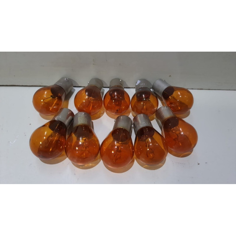 Kit 10 Lâmpadas Automotiva 12v 1 Pólo Pisca Amarelas Usadas Kit 10 Lâmpadas Automotiva 12v 1 Pólo Pisca Amarelas Usadas