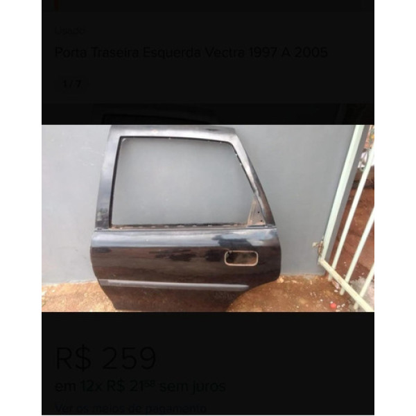 Porta Traseira Esquerda Vectra 1997 A 2005