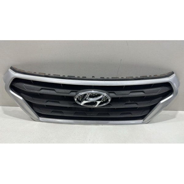 Grade Radiador Hyundai Creta 2017 18 2019 Com Friso Prata