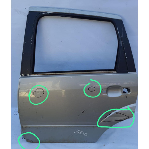 Porta Traseira Esquerda Ford Fiesta 2005/2012 Com Detalhe 