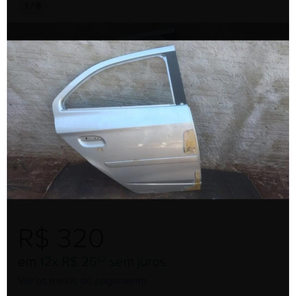 Porta Traseira Direita Onix Prisma 2013 A 2019