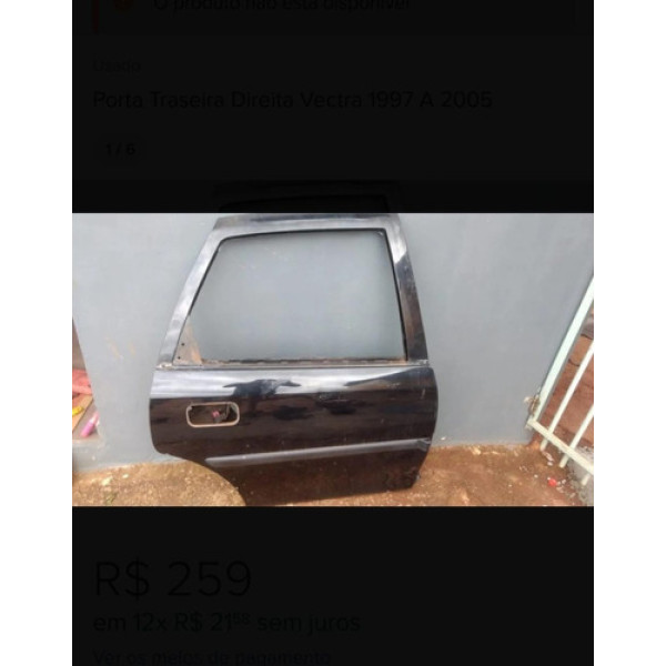 Porta Traseira Direita Vectra 1997 A 2005