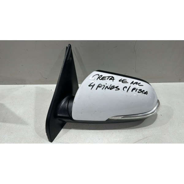 Retrovisor Esquerdo Creta 2017 Á 2022 Com Seta 5 Fios Orig.